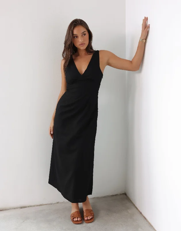 Modern maxi dress-Jesika Maxi Dress (Black)