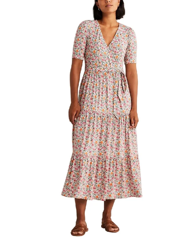 Bold print maxi dress-Boden Tiered Wrap Jersey Maxi Dress