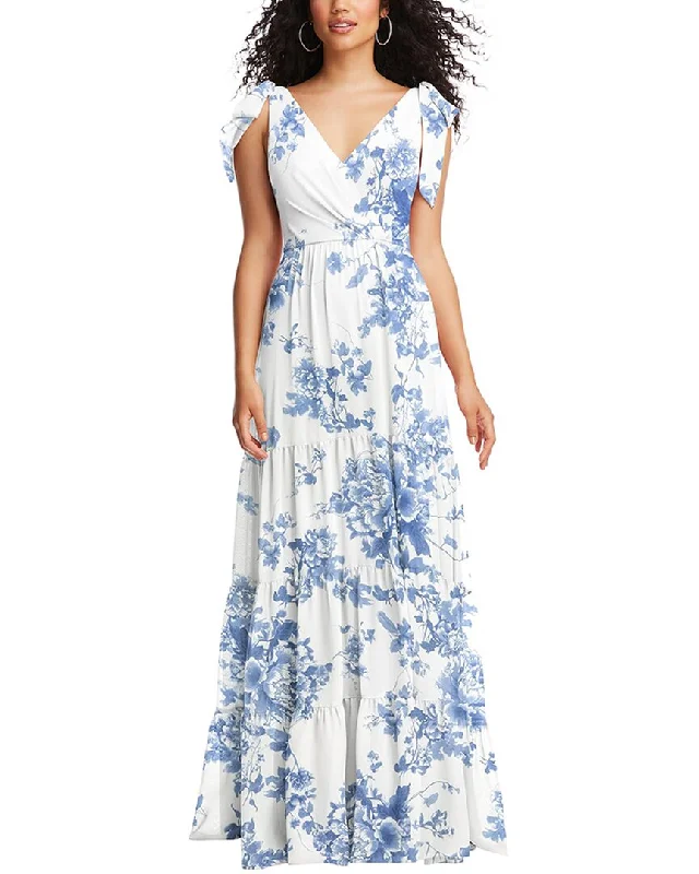 Maxi dress with puffball skirt-The Dessy Group Maxi Dress