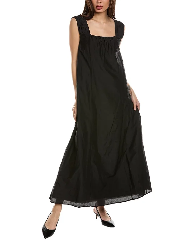 Maxi dress with side drawstring-Merlette Rossetti Silk-Blend Maxi Dress