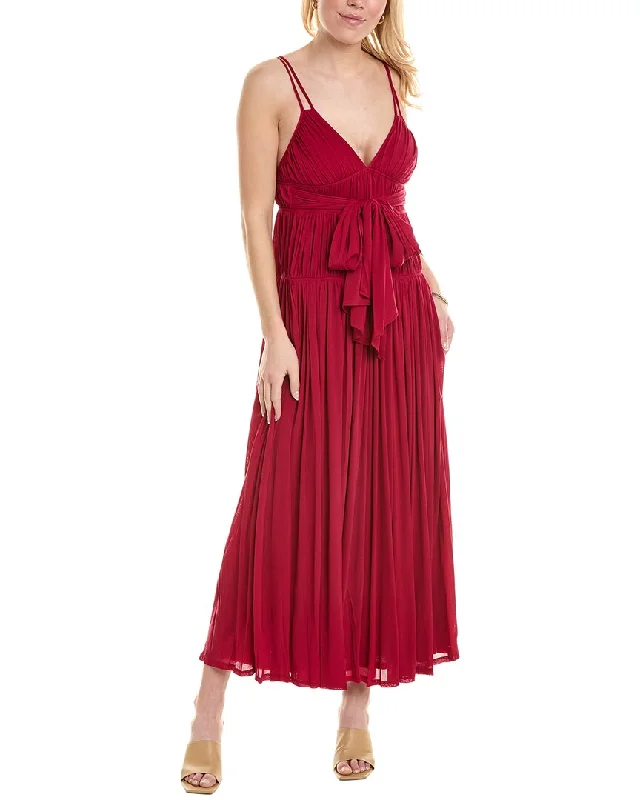 Sleeveless maxi dress-Rebecca Taylor Ruched Maxi Dress