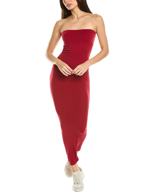 Maxi dress with shirred bodice-Wolford Fatal Stellar Strapless Maxi Dress