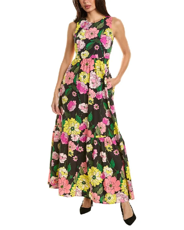 Maxi dress with puffball skirt-Johnny Was Cassia Maxi Dress