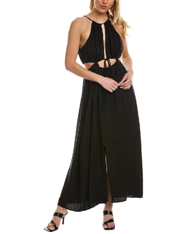 Maxi dress with knot front-ASTR the Label Mid Cutout Maxi Dress