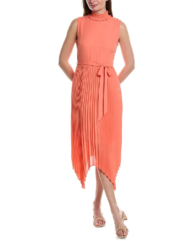 Maxi dress with cascading ruffles-Nanette Nanette Lepore Crepe Chiffon Maxi Dress