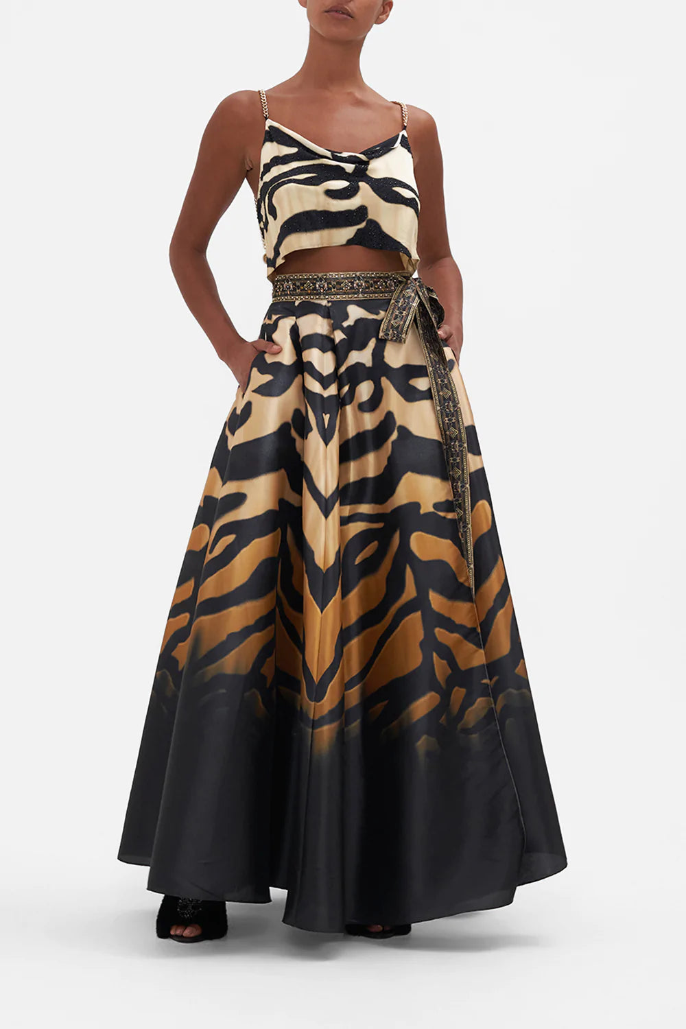 Maxi dress with empire waist-MAXI WRAP SKIRT TAME MY TIGER