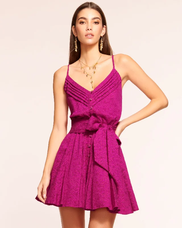 Tie-waist mini dress-Kallie V-Neck Mini Dress