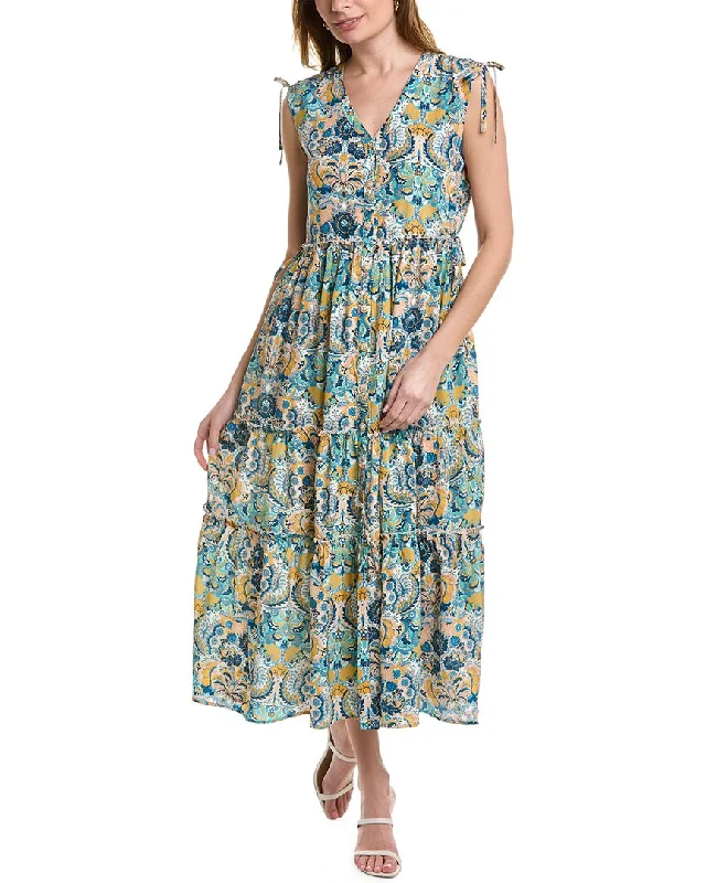 Maxi dress with split sleeves-tyler böe Beky Silk Maxi Dress