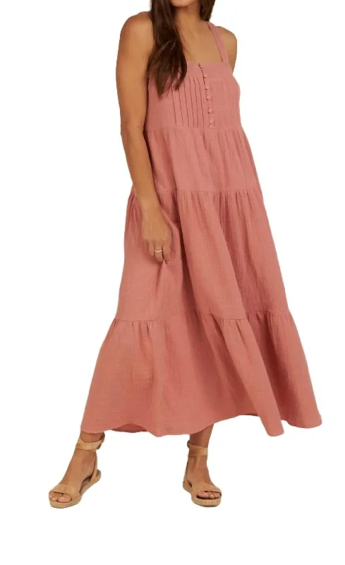 Maxi dress for beach party-Colbie Maxi Dress In Lipstick