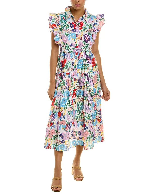 Eclectic pattern midi dress-Ro's Garden Ernestina Midi Dress