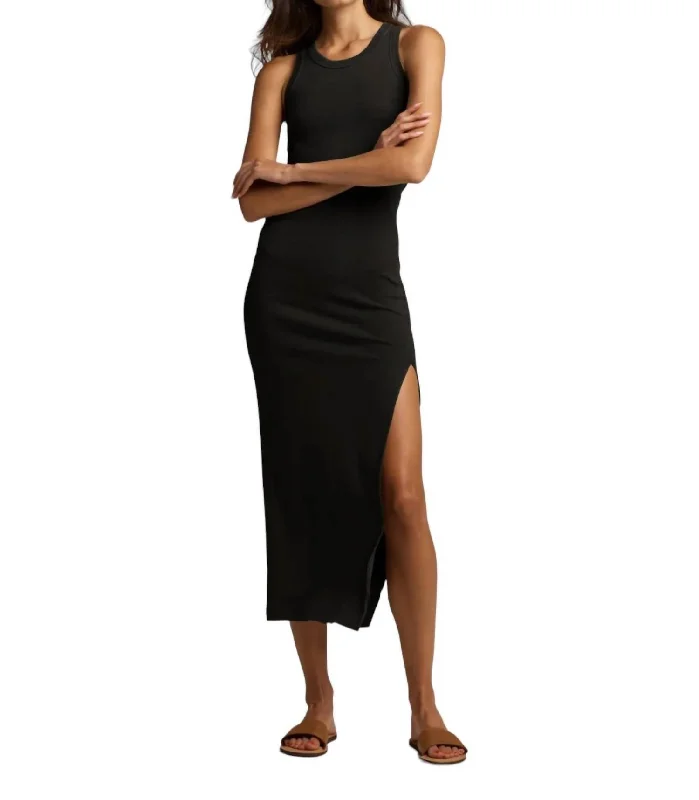 Sporty maxi dress-Dylan Knit Maxi Dress In Black