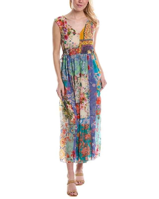 Maxi dress with side pockets-Johnny Was Cherika Natania Maxi Dress