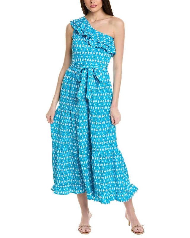 Maxi dress with tie waist-Cabana Life One-Shoulder Maxi Dress