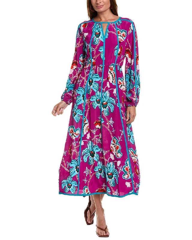 Maxi dress with shirred bodice-Diane von Furstenberg Scott Maxi Dress