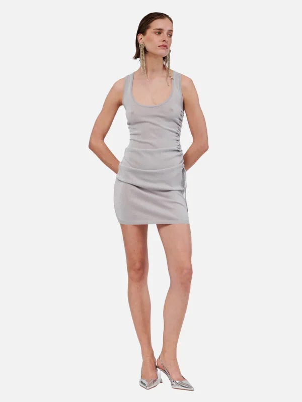 Bodycon mini dress for clubbing-Ibiza Mini Dress - Silver