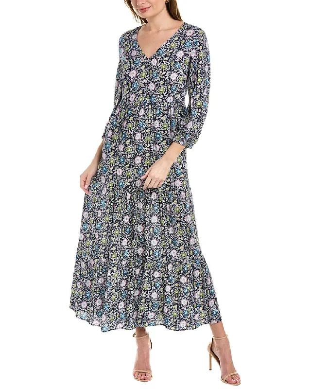 Maxi dress with wrap bodice-Boden Blouson Sleeve Maxi Dress