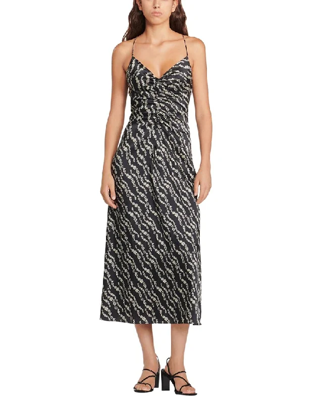 Maxi dress with delicate lace-Sandro Woven Maxi Dress