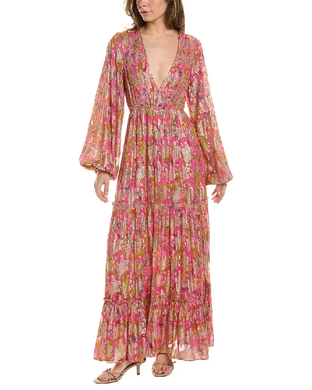 Maxi dress with vibrant colors-Hemant & Nandita Maxi Dress