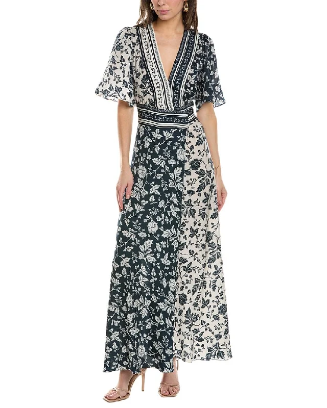 Maxi dress with handkerchief hem-ba&sh Wrap Maxi Dress