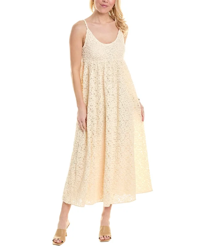 Casual beach maxi dress-Rebecca Taylor Lace Tank Maxi Dress