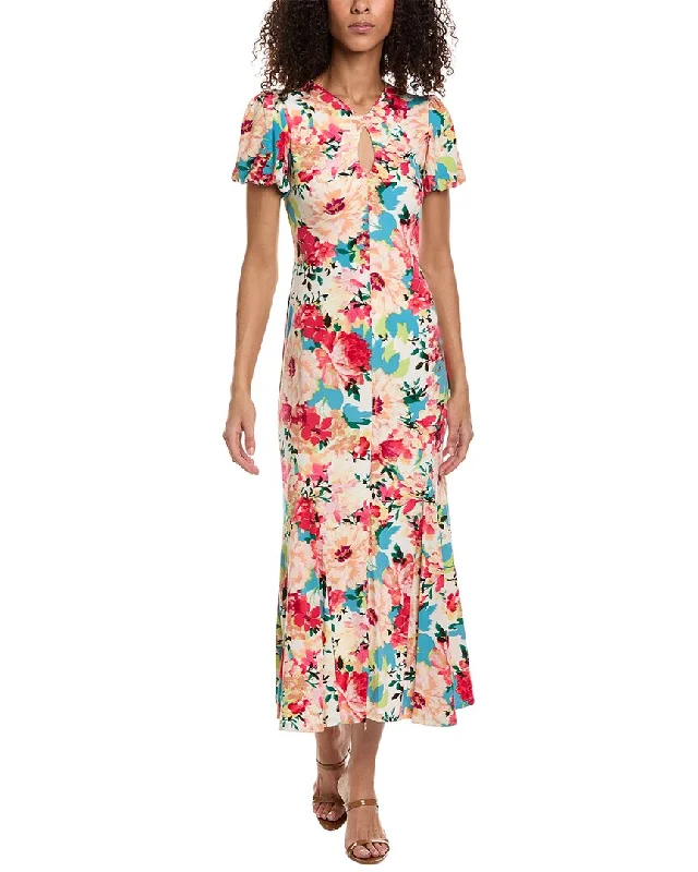 Maxi dress with ruched sides-Taylor Printed Jersey Maxi Dress