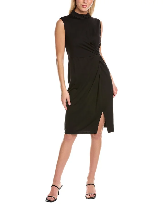 Midi dress with statement buttons-Anne Klein Harmony Midi Dress