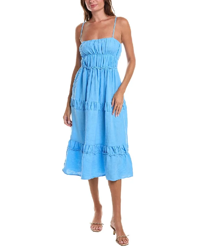 Maxi dress with delicate lace-Ocean Drive Gauze Maxi Dress