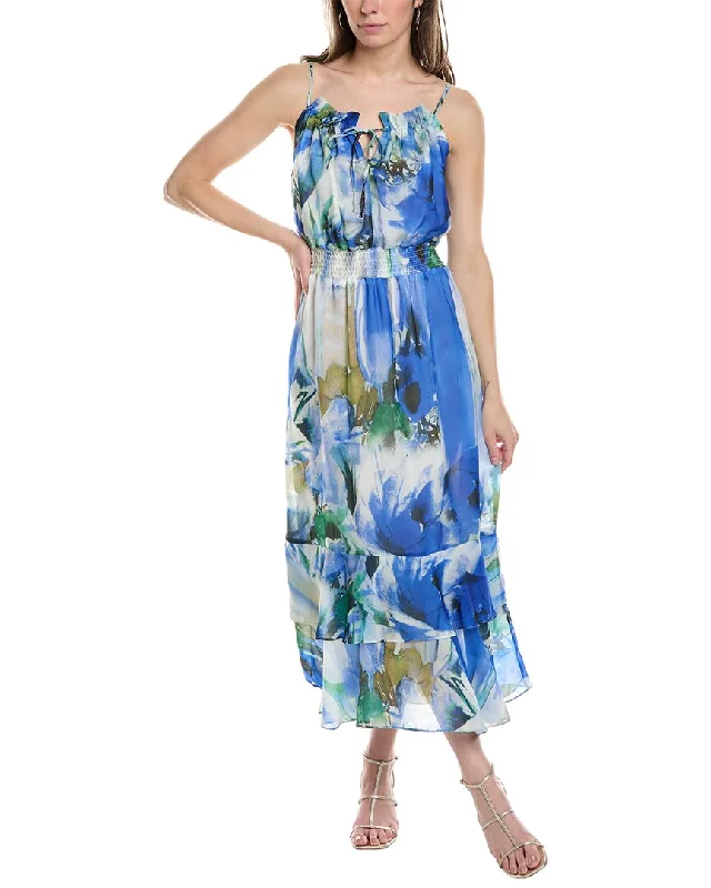 Maxi dress with geometric patterns-Lola & Sophie Cornflower Prairie Maxi Dress