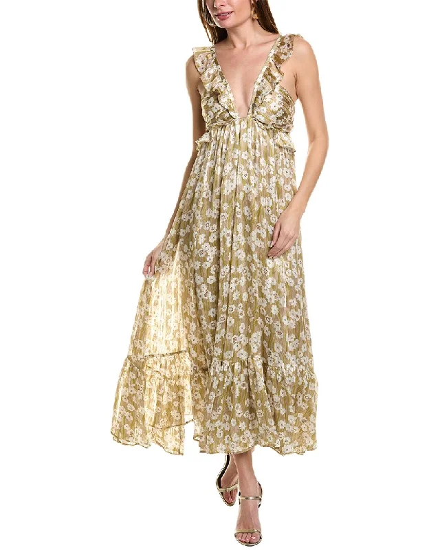 Maxi dress with draped bodice-Sabina Musayev Astrid Maxi Dress