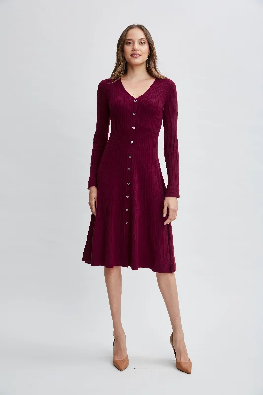 Party-ready mini dress-Cashmere Fit & Flare Dress