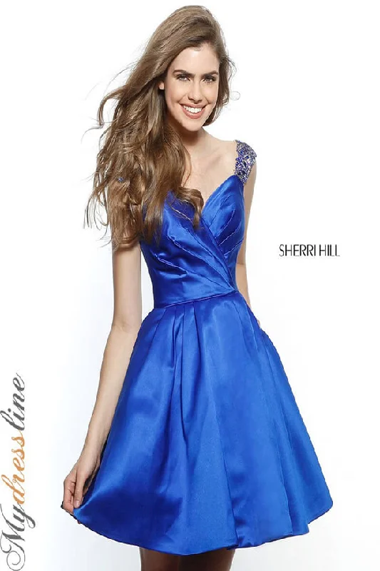 Mini dress with embroidery-Sherri Hill 51389