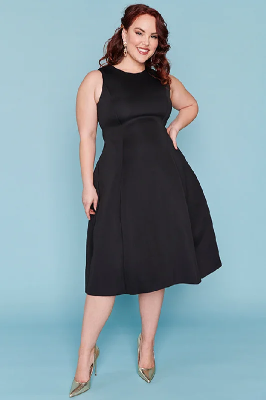 Chic strapless cocktail dress-Lucca Black Party Dress