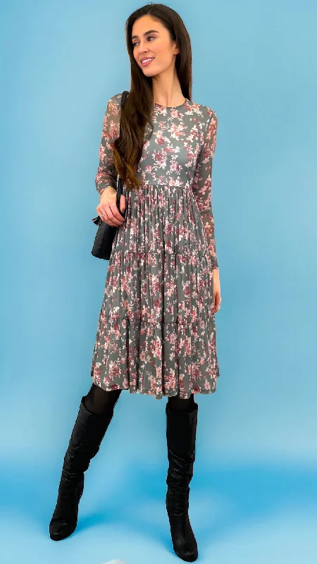 Unique cocktail dress patterns-4-A1366 Atana Floral Smock Dress