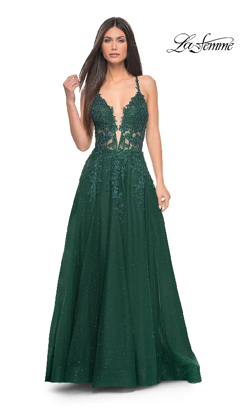 Maxi dress with flowy skirt-La Femme 32147