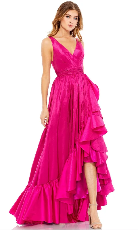 Satin finish maxi dress-Mac Duggal 67835M - MF